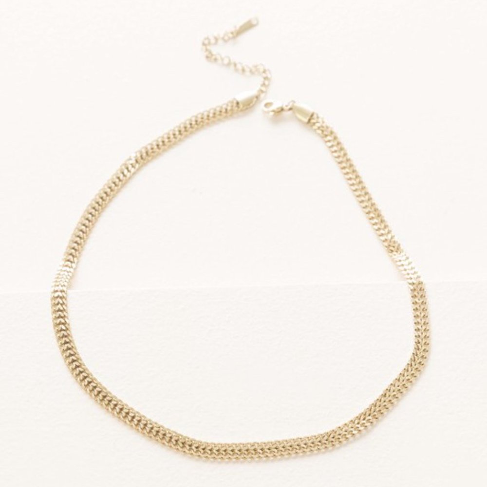New! 14k Gold Plated Over Stainless Steel Waterproof Chain Necklace Link
